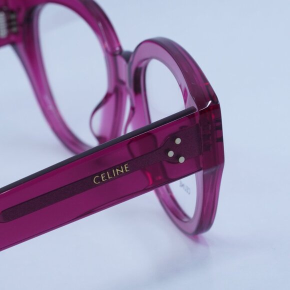 🕶️ New Celine CL50132I 081 Eyeglasses - Transparent Cherry Frame - Picture 4 of 10